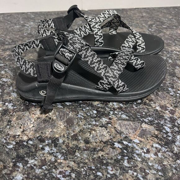 Chaco Shoes - Chaco Z Boulder 2 Strappy Sandals Black White Women's 10